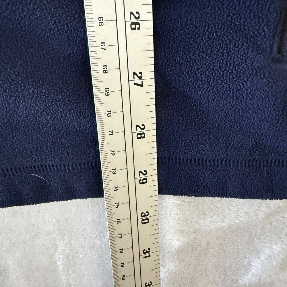 Eddie Bauer First Ascent Mens TALL Fleece‎ Jacket Navy Blue Zipper Pocket Logo
